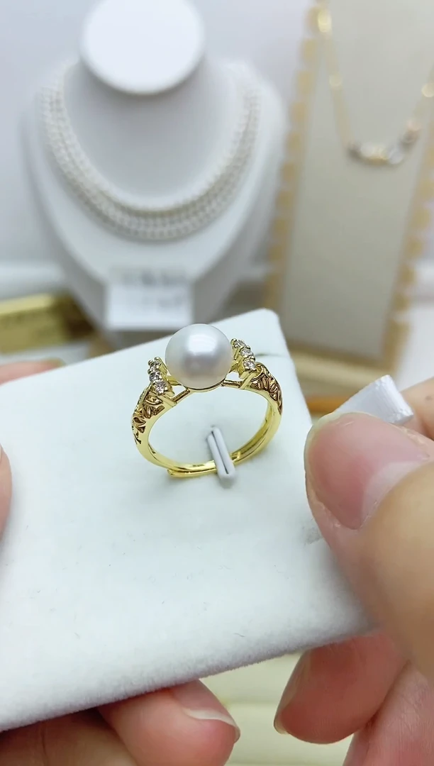 合金戒指淡水珍珠310