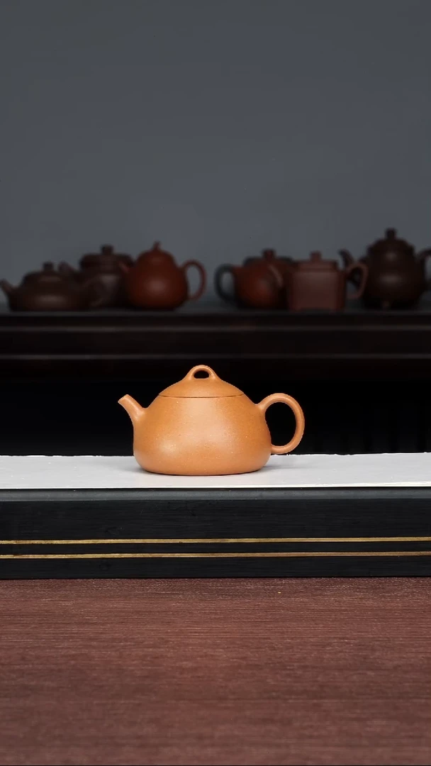 茶壶紫砂黄金段冬心秦权半手140cc