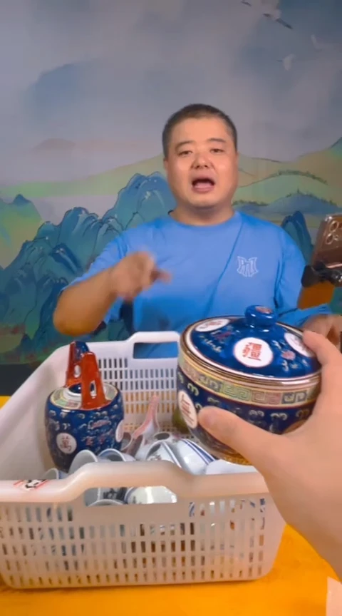 摆件景德镇陶瓷青花摆件25