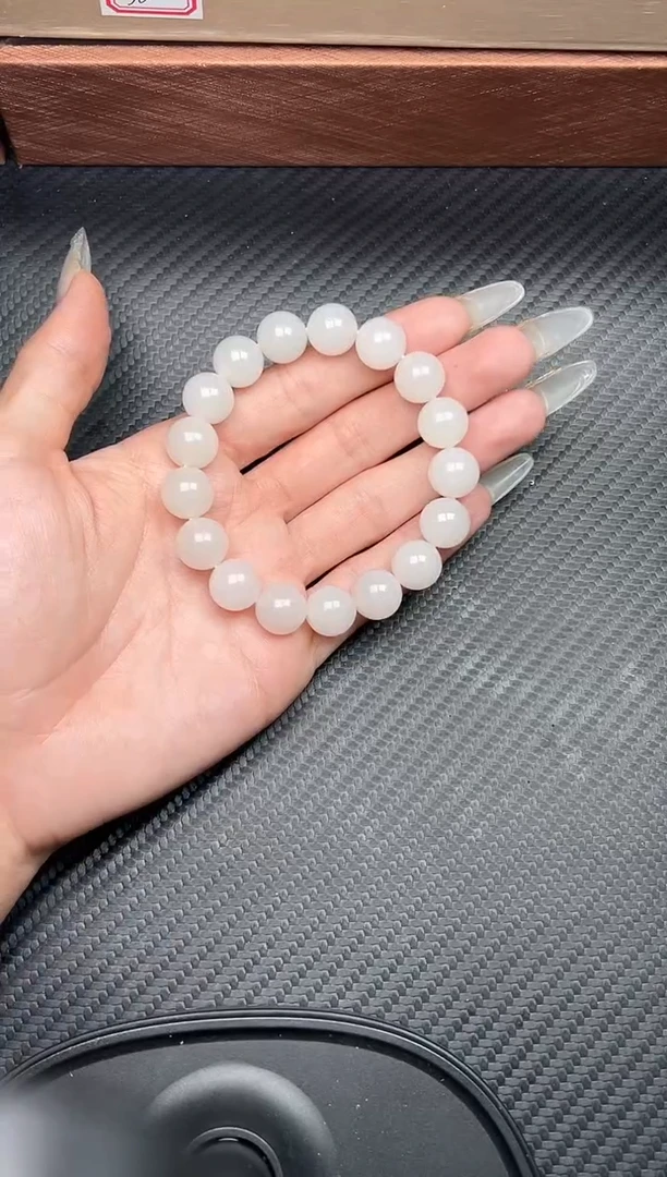 未镶嵌手串和田玉黑山微色差卡12手串