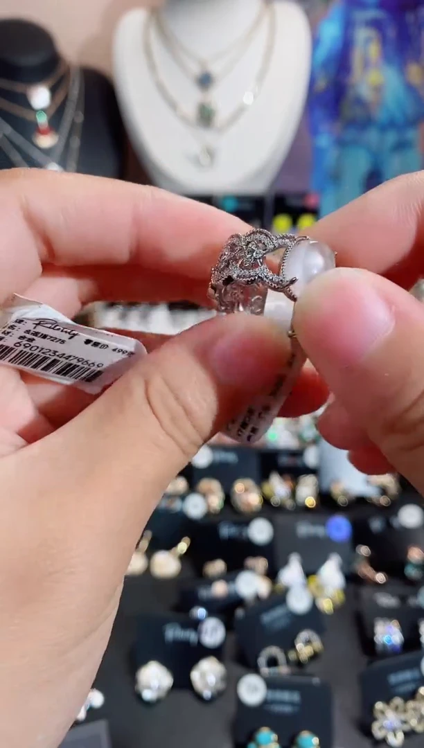 铜合金无925银戒指7303