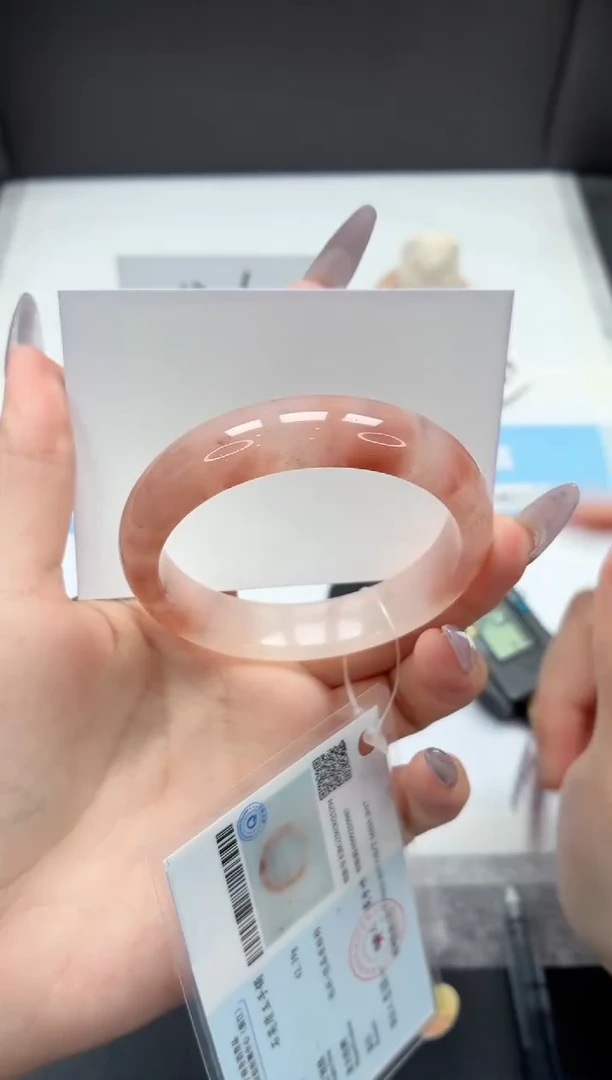 石英质玉手镯未镶嵌414/54.2桃花