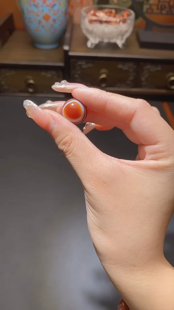 【闪购商品】玛瑙/玉髓单珠未镶嵌羊板眼单珠