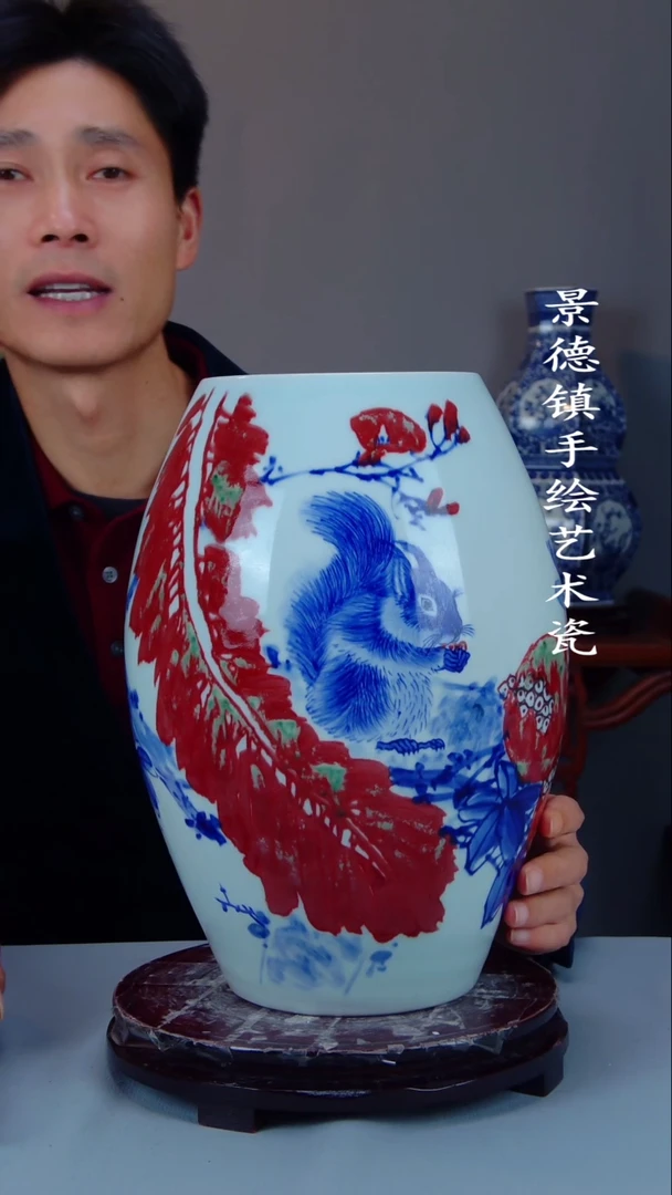 摆件陶瓷景德镇手工手绘陶瓷摆件42