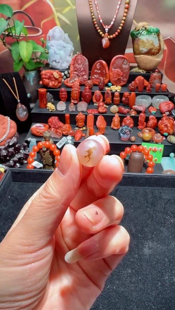 未镶嵌单珠南红玛瑙c***猪单珠