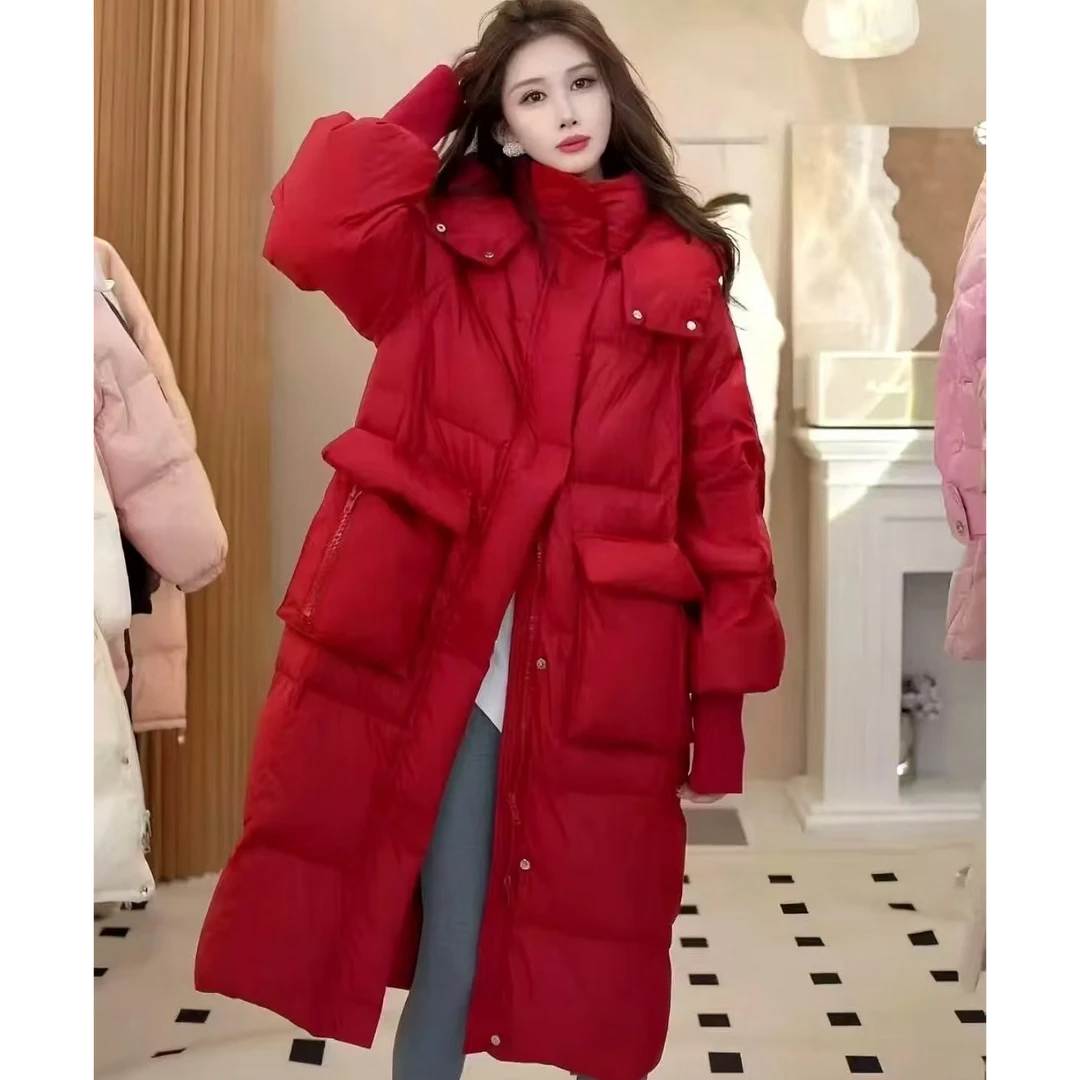 【年后清货】2024长款过膝加厚保暖时尚百搭高级感羽绒服冬日恋歌