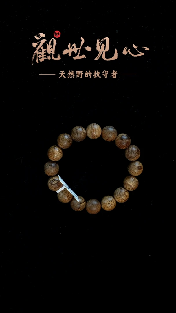 沉香碎屑沉香金星菩萨棋12mm*17