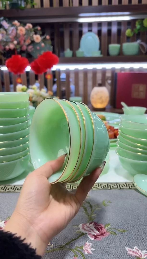 玉瓷4.5英寸米饭碗4只