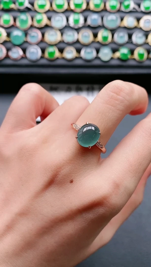 【闪购商品】翡翠戒指银S925镶嵌111111