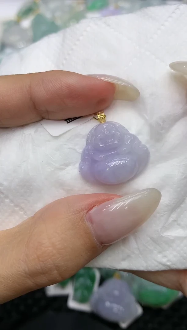 颈饰18K金镶嵌翡翠111111111111