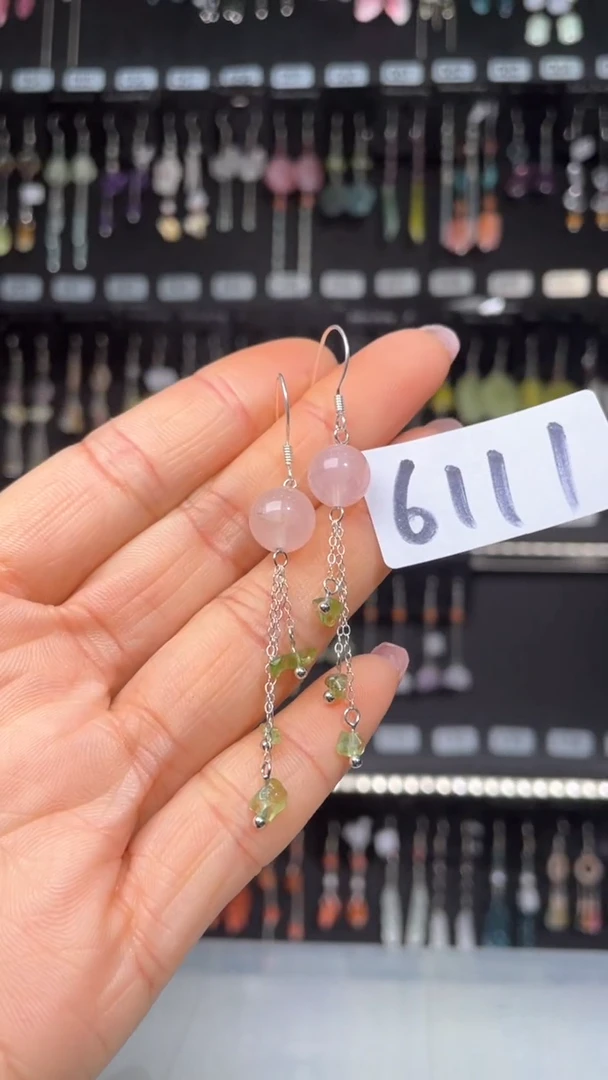 紫晶耳饰银S925镶嵌喜欢拍