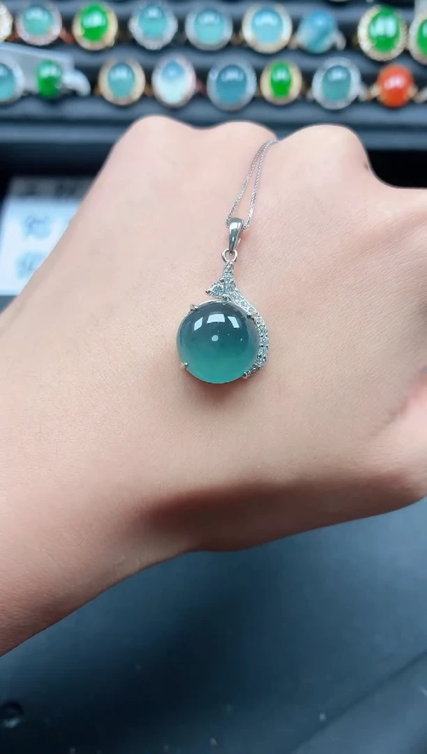 翡翠戒指银S925镶嵌1111111