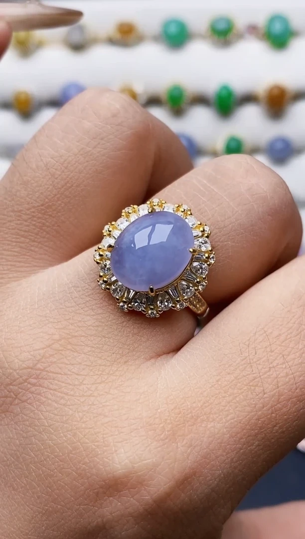 银S925镶嵌戒指翡翠2218