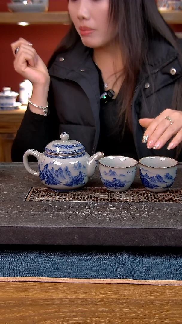 简装家用款3件套 老陶泥开片纹陶瓷茶具