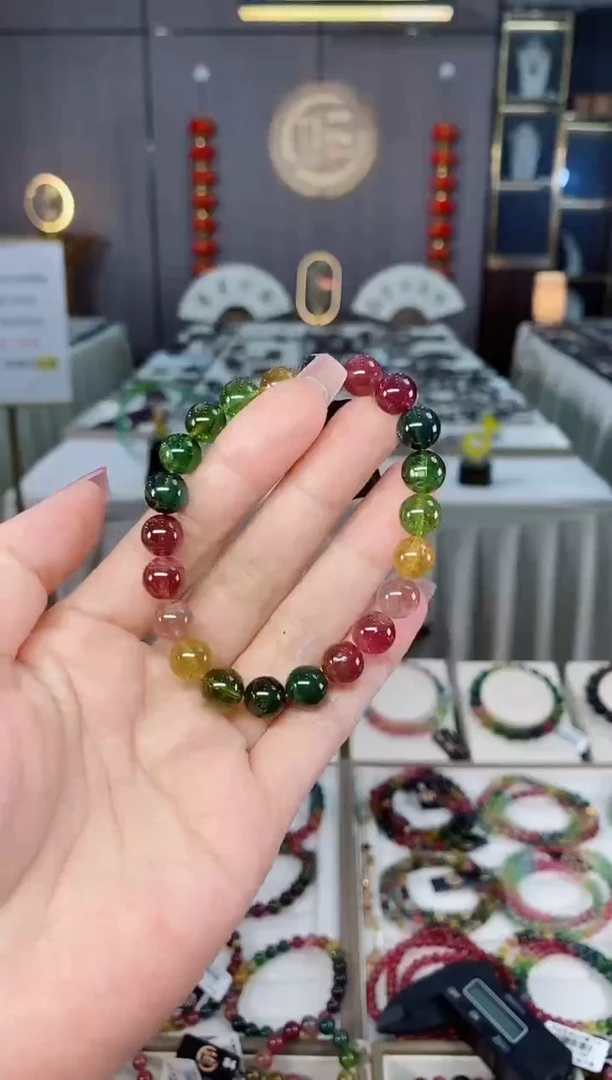 未镶嵌老矿碧玺单圈手串8mm+碧玺hon多样性发货一条