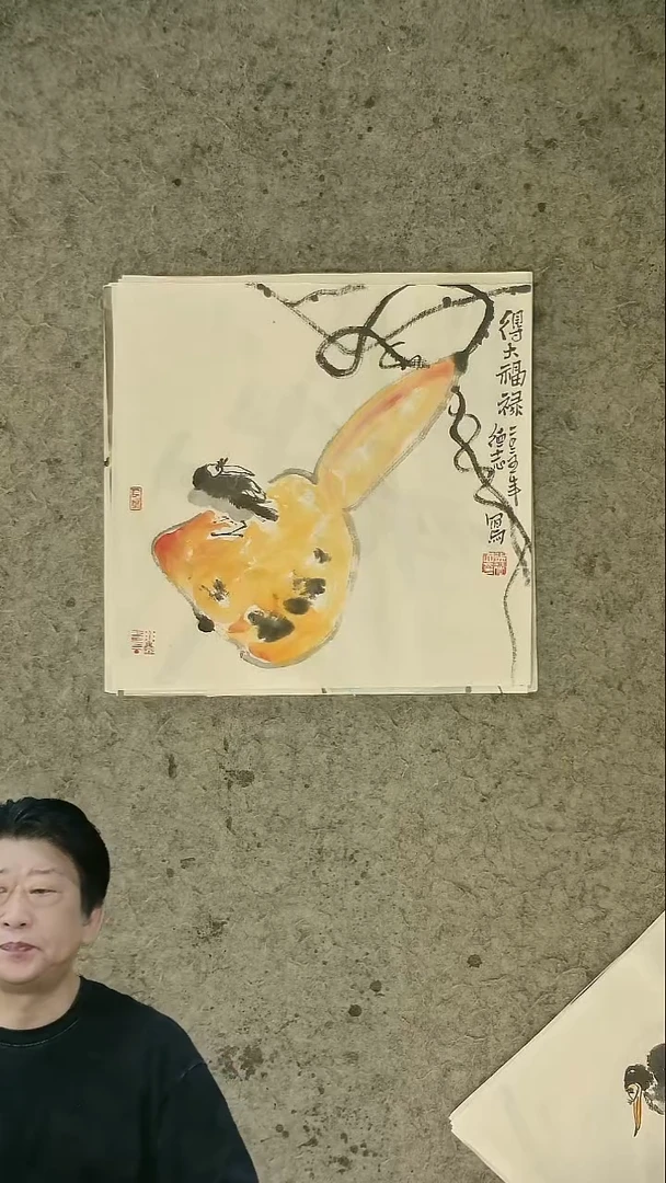 国画温德志老师 国画 禅意小品  34*34cm