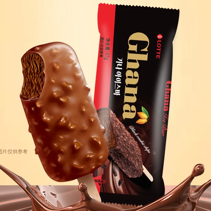 lotte乐天韩国进口加纳巧克力雪糕10支冰糕曲奇脆皮冰激凌冰淇淋