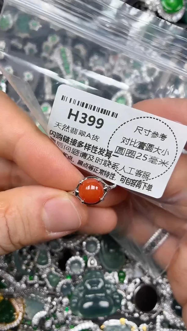 颈饰未镶嵌翡翠H399戒指