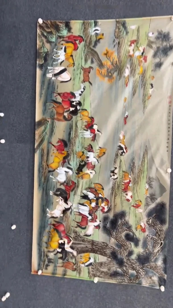 【闪购商品】国画2.8-黄春香-八尺丝绢马81