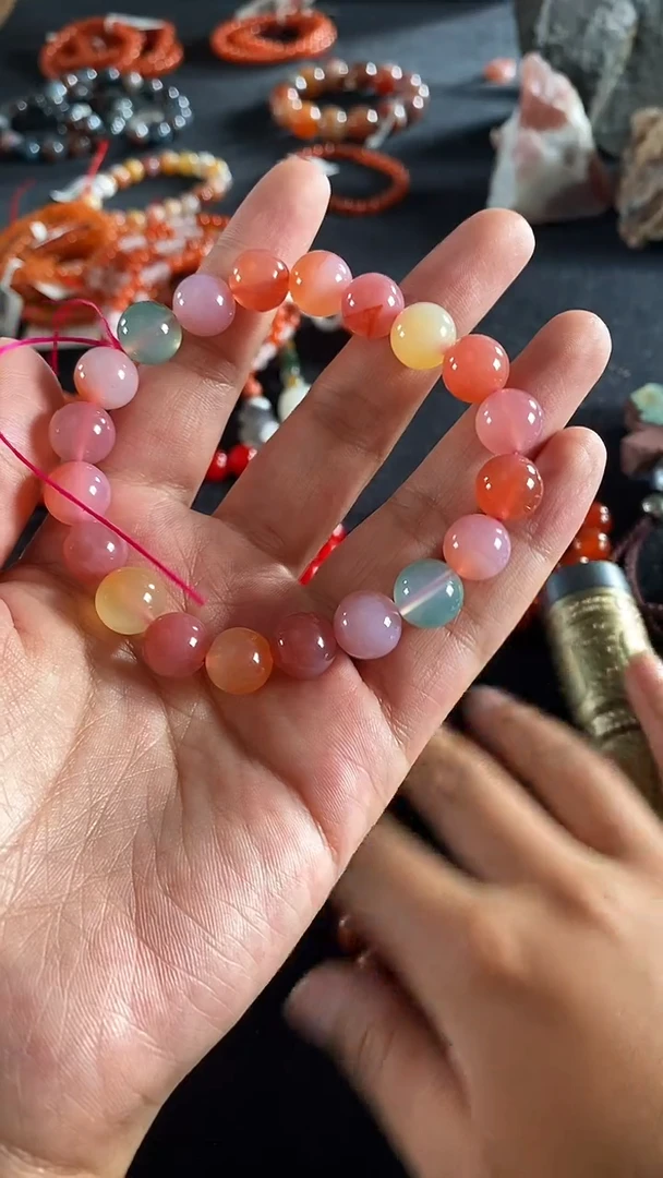 手串未镶嵌南红玛瑙原矿无优化盐源玛瑙单圈手串