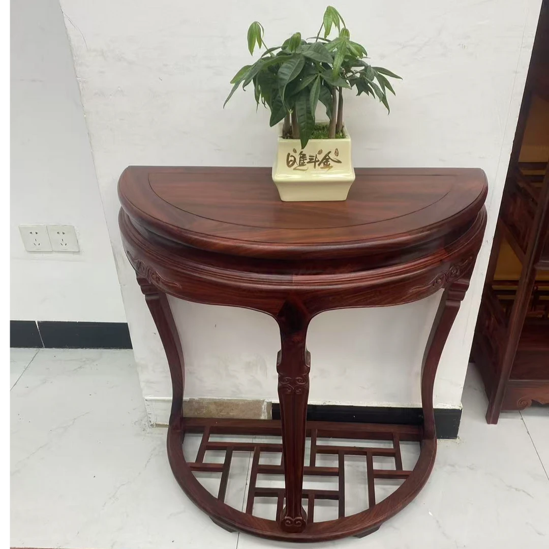 三匠 非洲小叶紫檀半圆花架 78*38*80cm