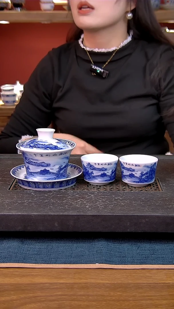 简装家用款3件套 白瓷陶瓷茶具