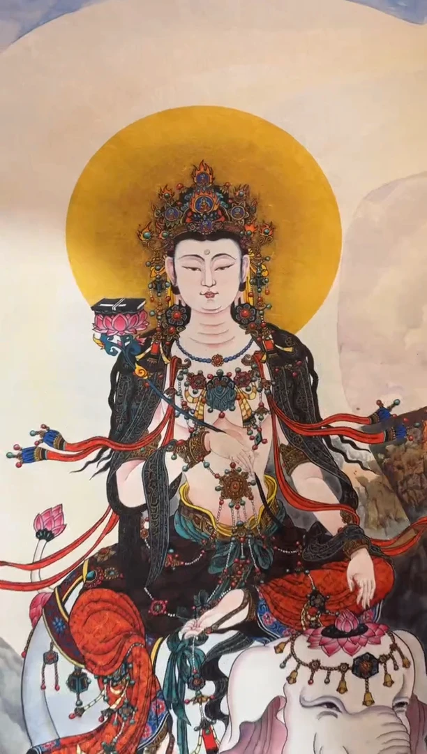 卷轴画龙妹的唐卡tk16