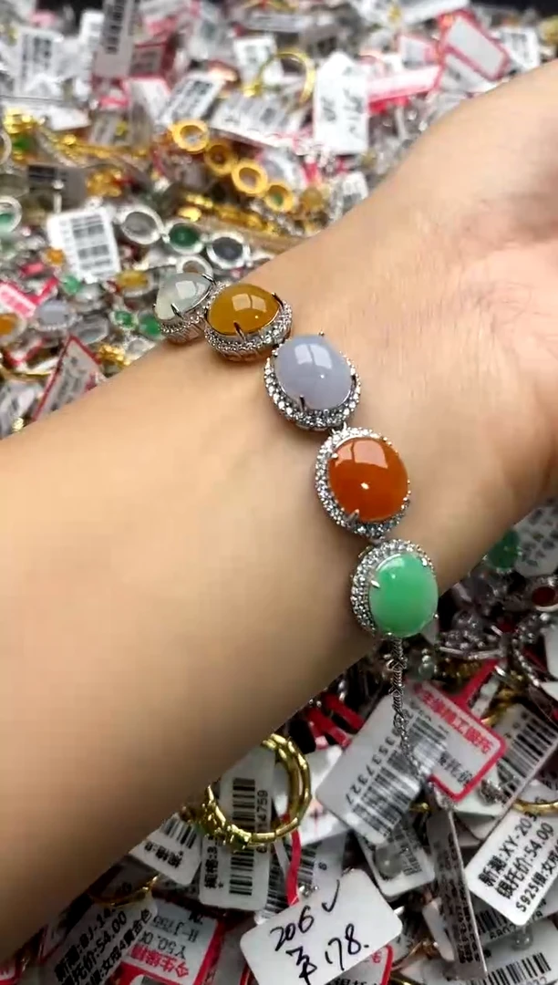 【闪购商品】翡翠戒指银S925镶嵌222222     7