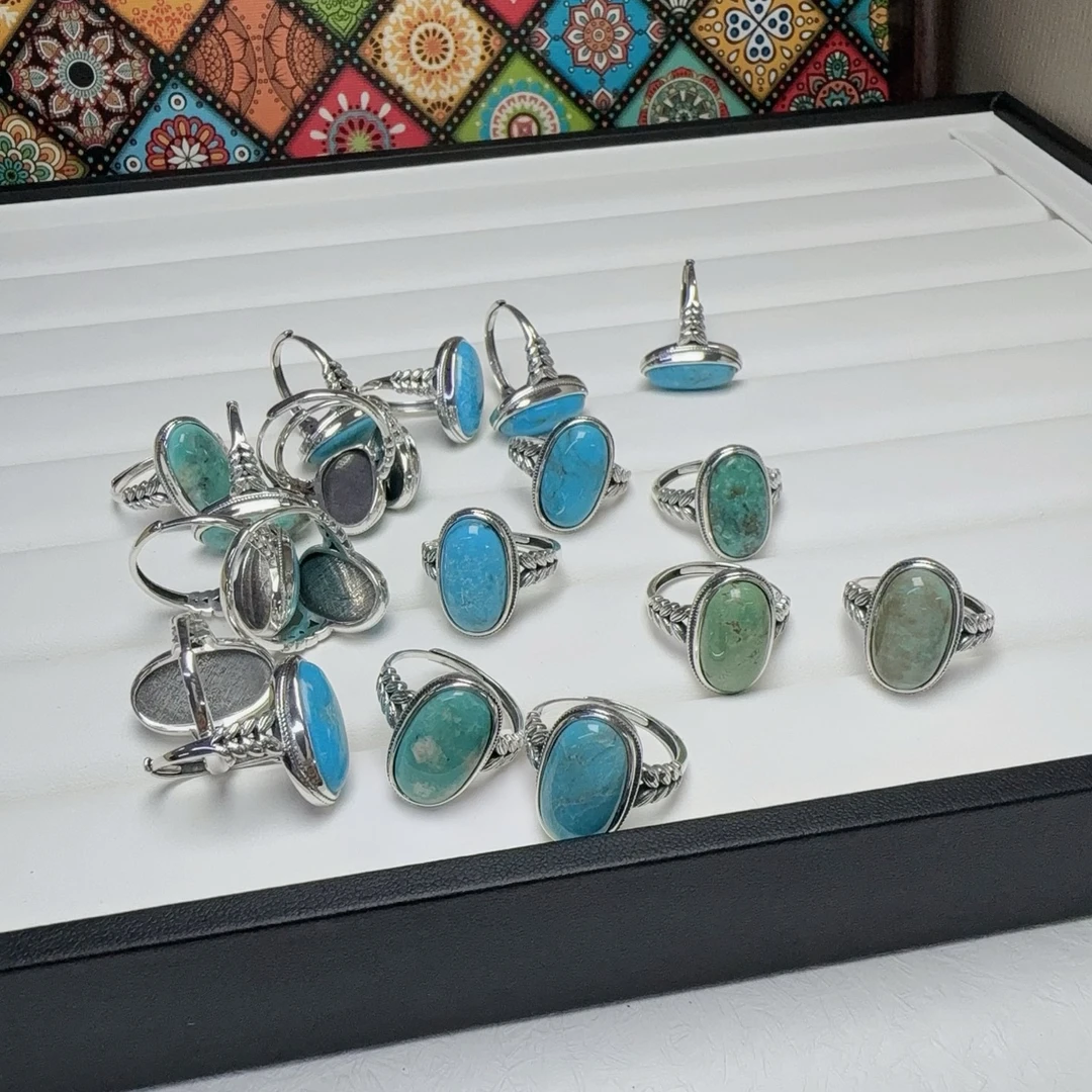 925银戒指 纯银民族风的简单大气戒指复古手工JZ488