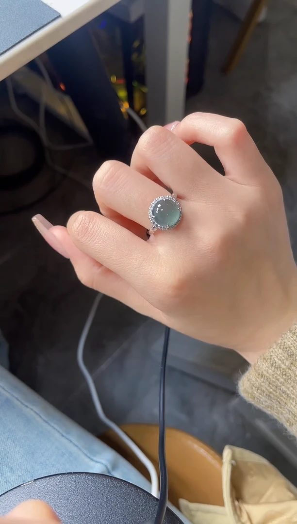 【闪购商品】翡翠戒指银S925镶嵌547654