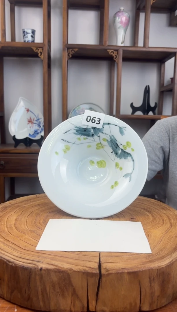 瓷片国韵瓷坊-手工手绘618福利飞碟盘063