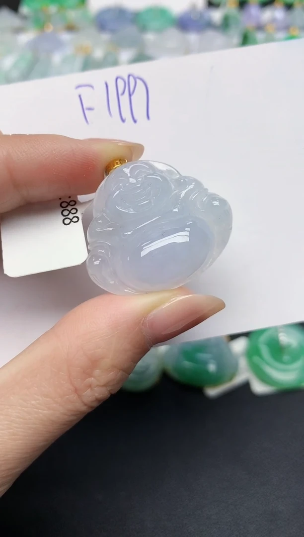 颈饰18K金镶嵌翡翠天然缅甸A货翡翠百元以上9元证书费自理