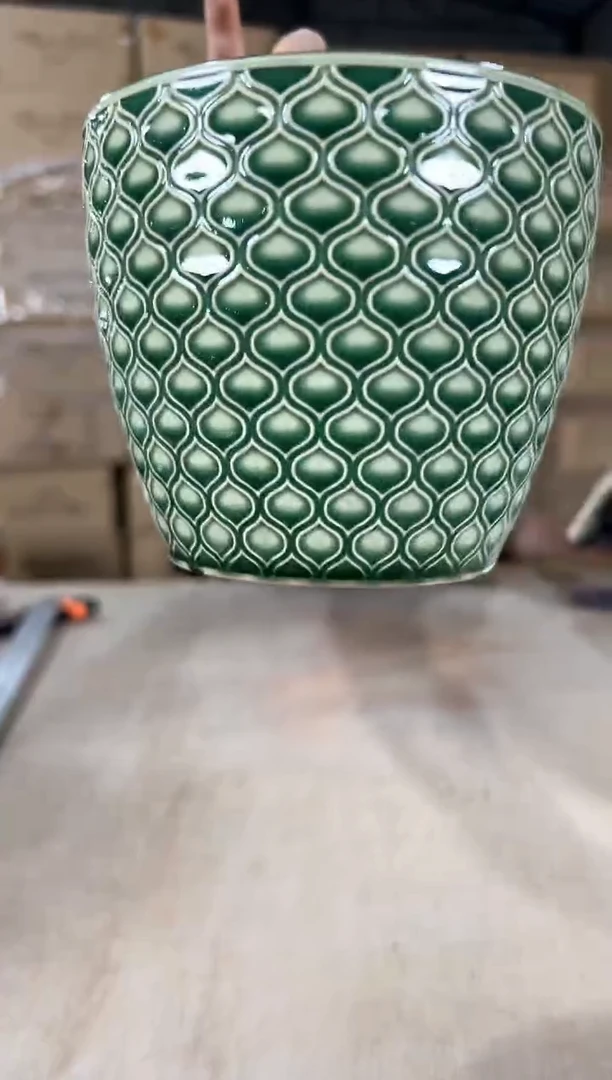 网格裂纹绿色小号14x12