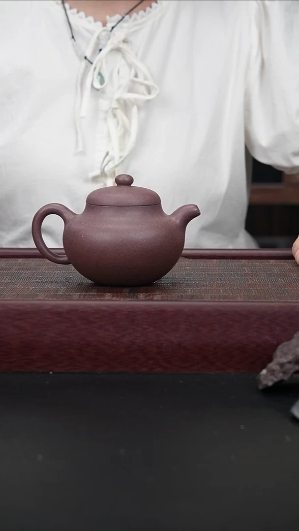 茶壶紫砂XL天青 柿圆