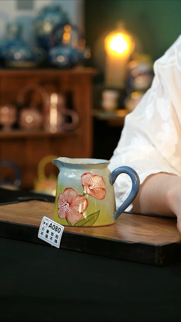 杯手绘心瓷陶瓷浮力微瑕