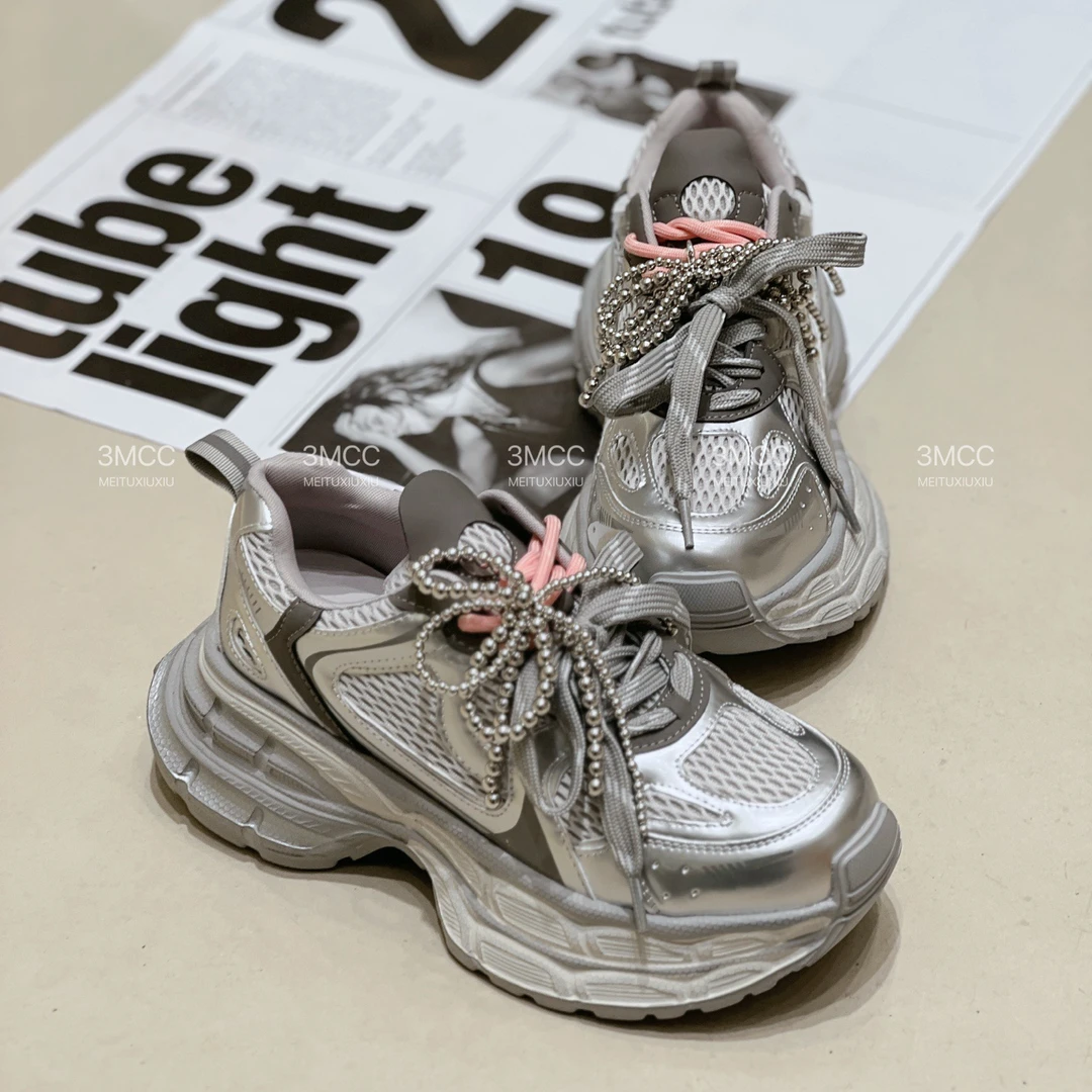 老爹鞋女鞋2025春季新款运动鞋女款休闲鞋子