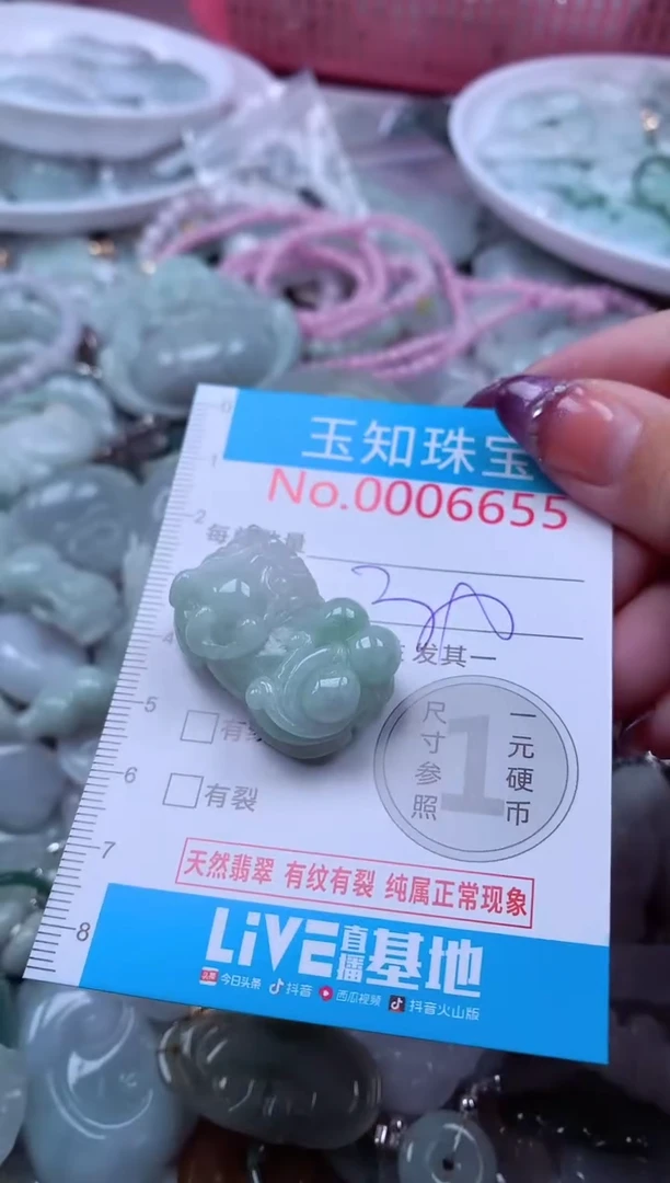翡翠未镶嵌吊坠(不含链)6655
