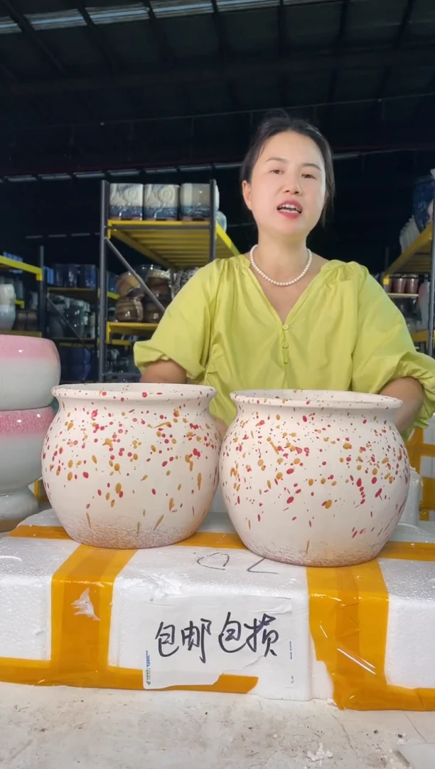 宜兴紫砂粗陶花盆18/16