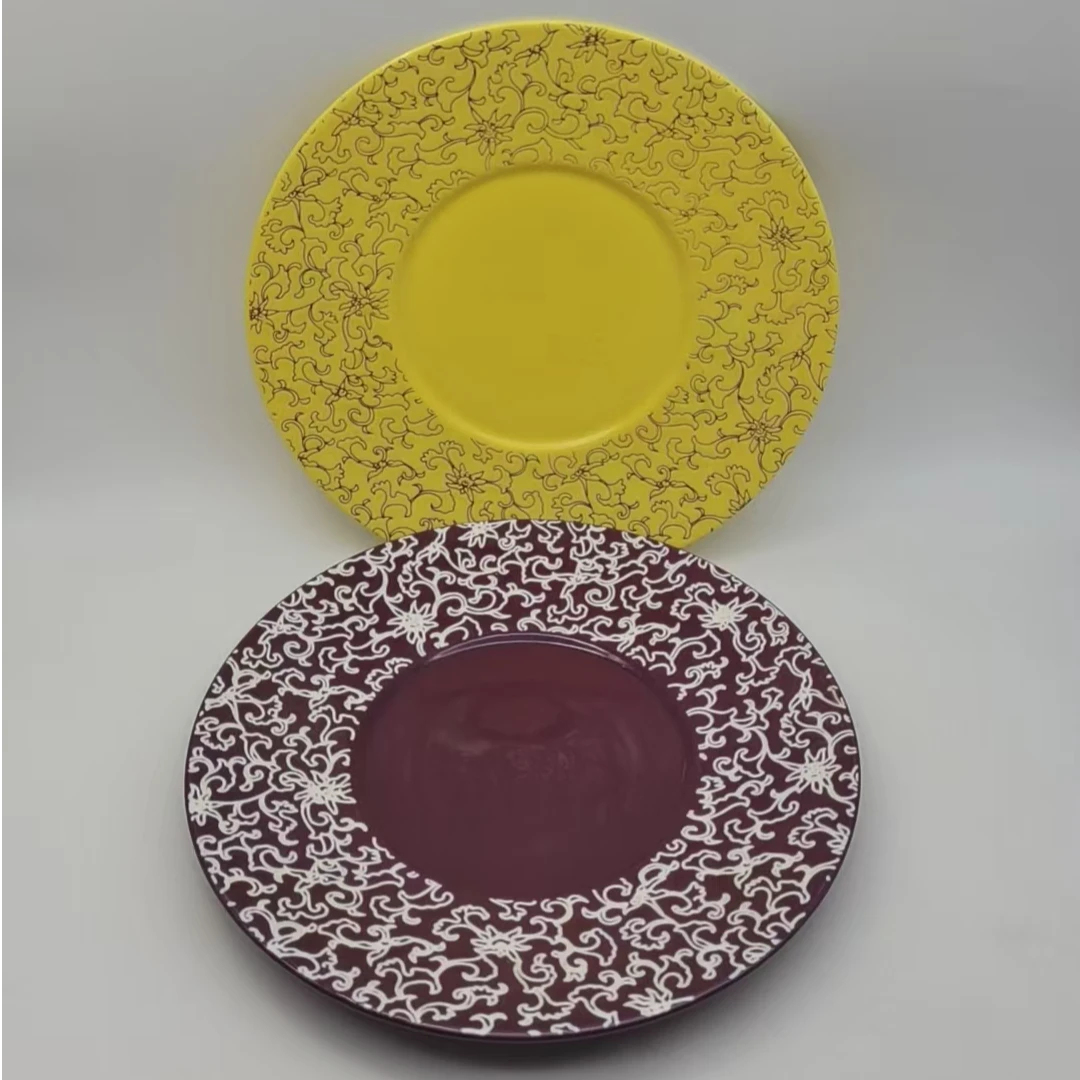 5920 圆盘2个（微瑕，口径26.5，高2.5，固定款）陶瓷餐具B84