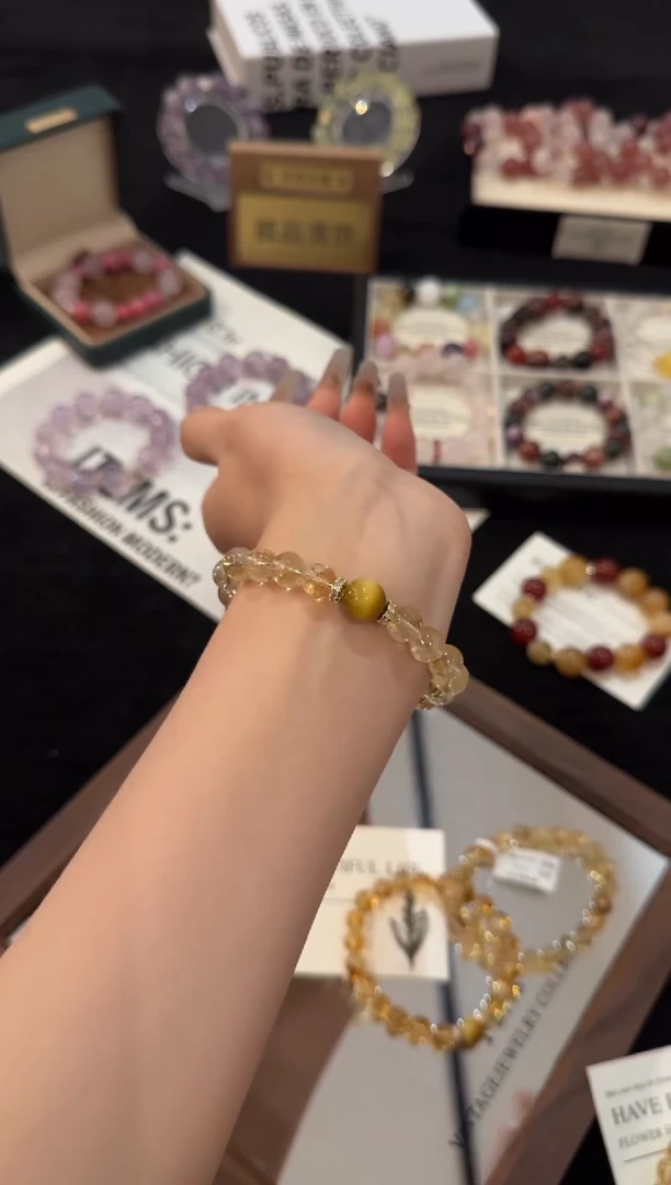 合金手链水晶黄塔晶x2539