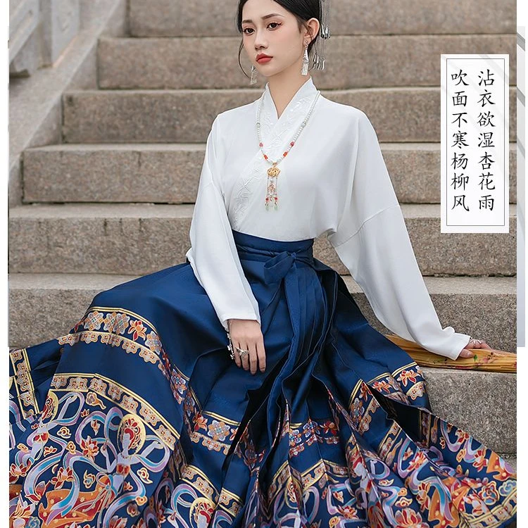 汉服明制马面裙五对褶裙子