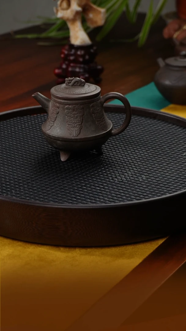 【闪购商品】紫砂茶壶衍古造器《龙生九子之睚眦紫砂壶》原矿紫泥