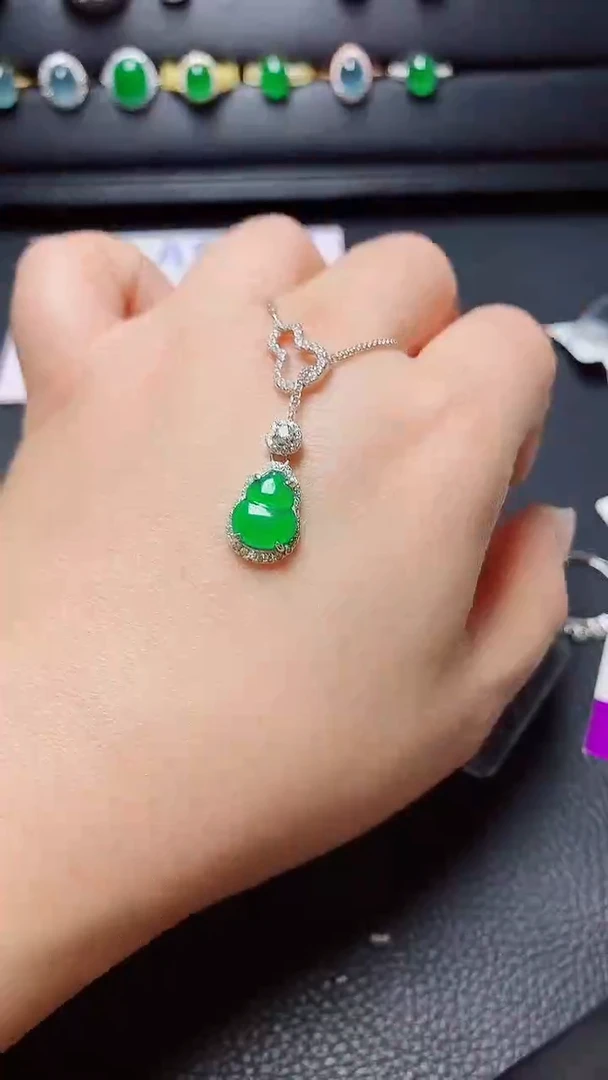 银S925镶嵌戒指翡翠 天然翡翠A货s925银镶