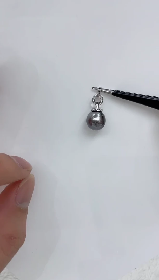 【闪购商品】海水珍珠吊坠(不含链)银S925镶嵌海水珍珠吊坠