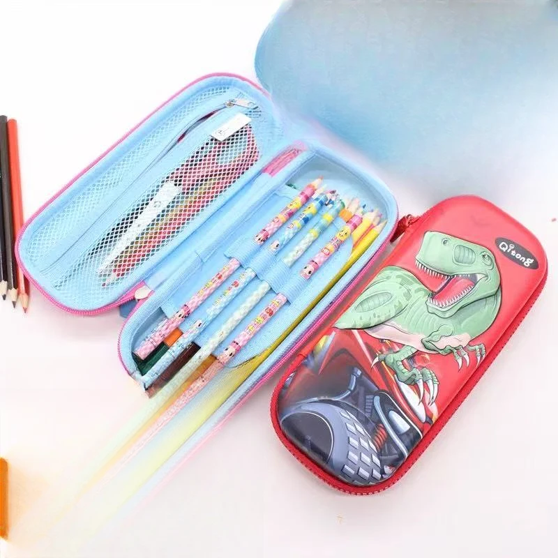 小学生卡通立体恐龙图案笔袋多功能文具盒大容量铅笔盒铅笔袋