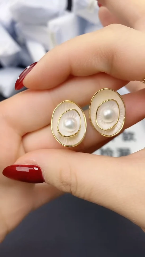 未镶嵌耳饰淡水珍珠ED1082