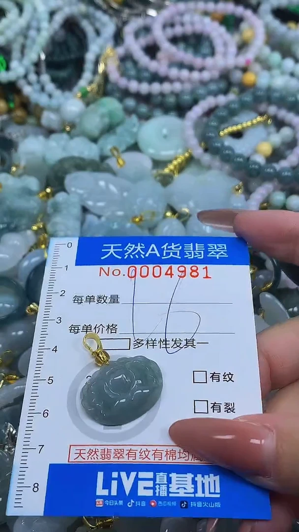 颈饰未镶嵌翡翠净货挂件-4981