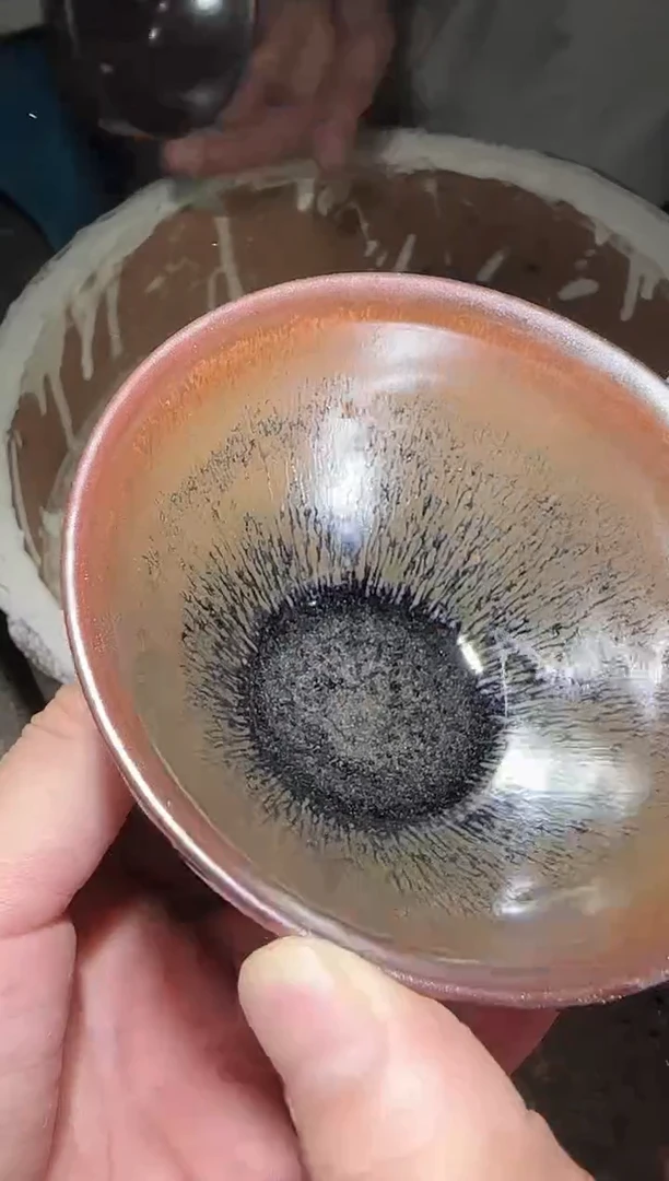茶盏长聚龙窑李希老师开窑现场6