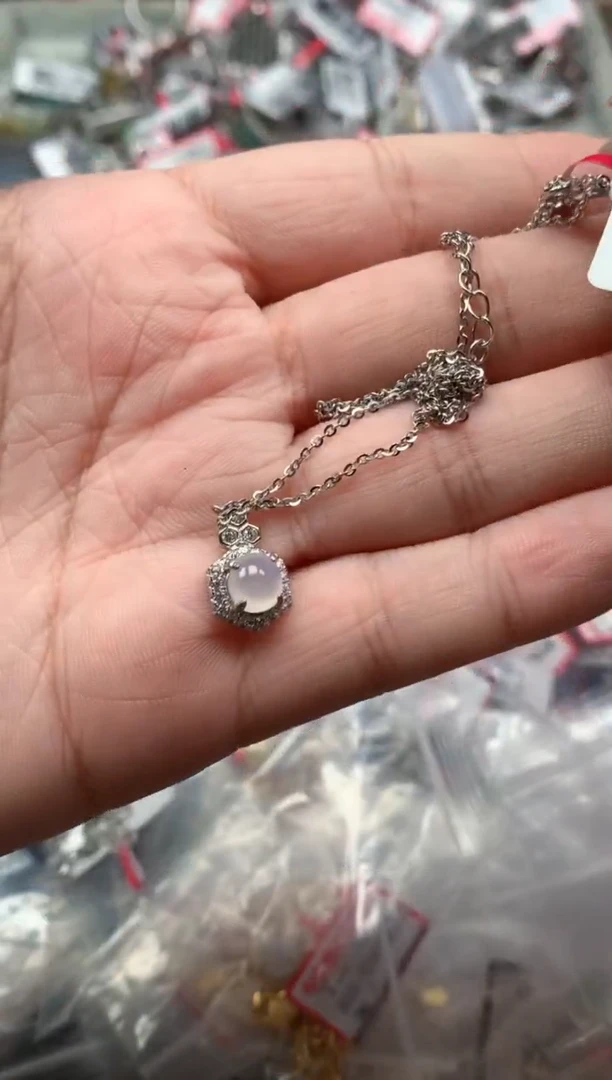 银S925镶嵌戒指翡翠天然A货缅甸翡翠