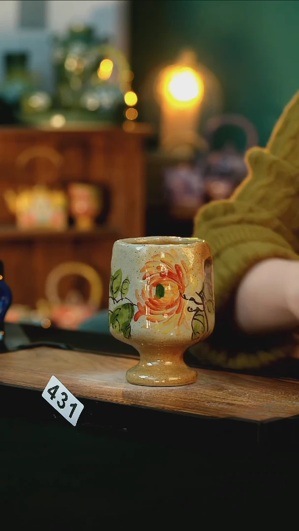 【闪购商品】杯手绘心瓷陶瓷浮力